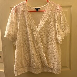 Torrid Lace V Neck Top